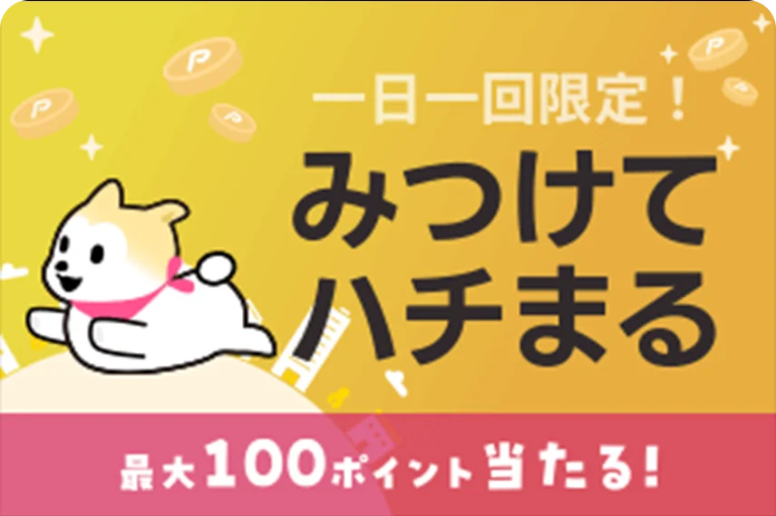 一日一回限定！みつけてハチまる