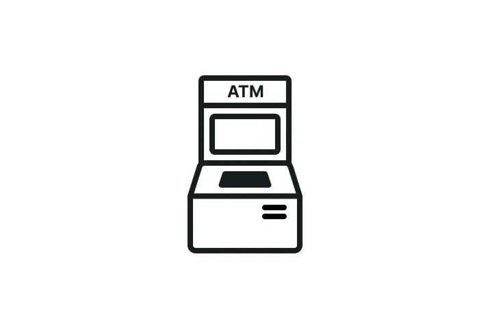銀行ATMのイラスト