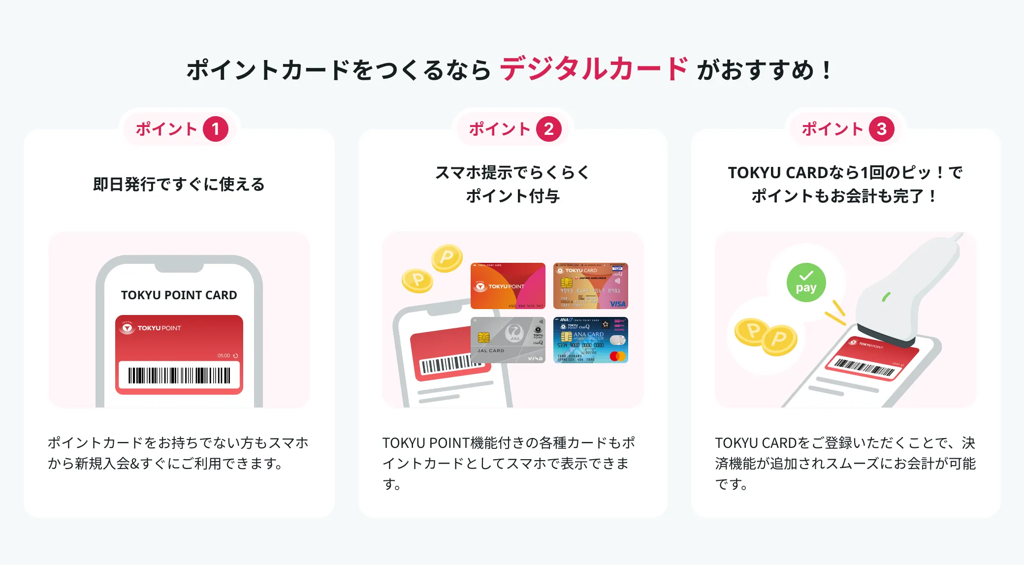 TOKYU POINT デジタルカードがおすすめ