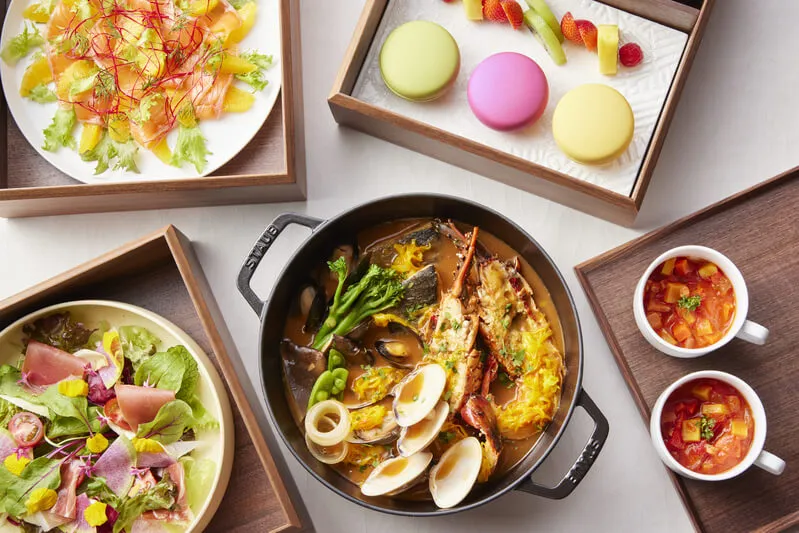 上から見た料理